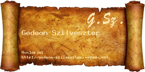 Gedeon Szilveszter névjegykártya